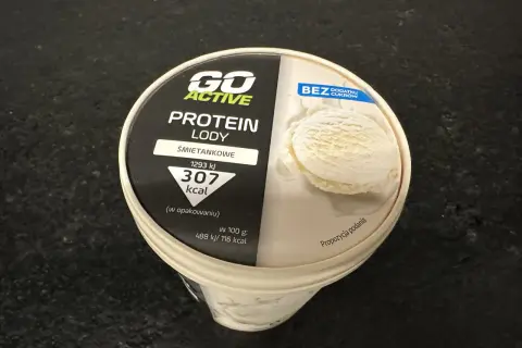 Lody proteinowe Go Active śmietankowe bez dodatku cukrów. Czy lody są zdrowe? Ten produkt ma 307 kcal w opakowaniu.