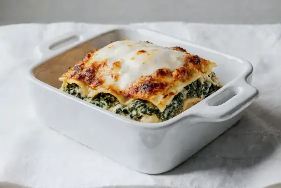 Lasagne ze szpinakiem i ricottą - kremowa, bez wodnistych warstw